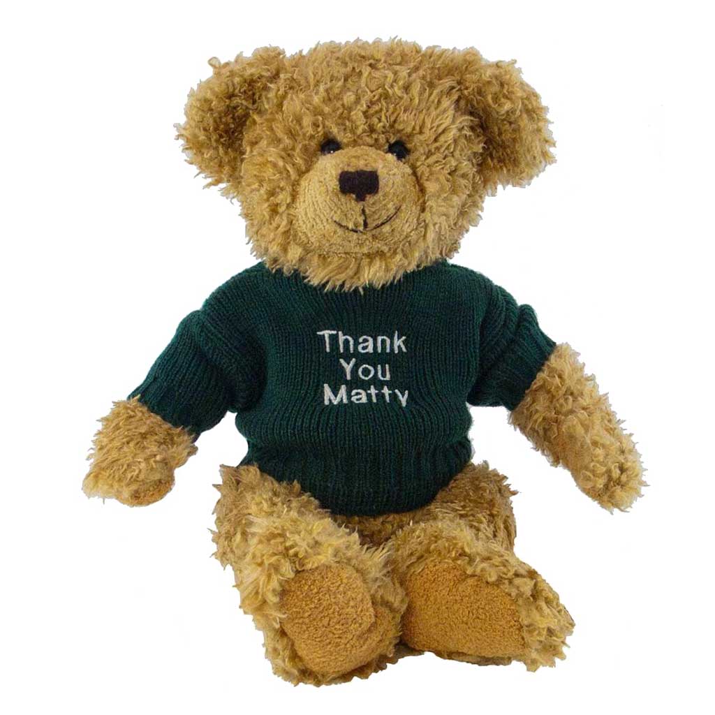 Bertie Bear with Personalised Sweater
